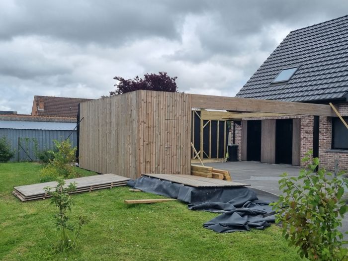 Carport avec appentis 