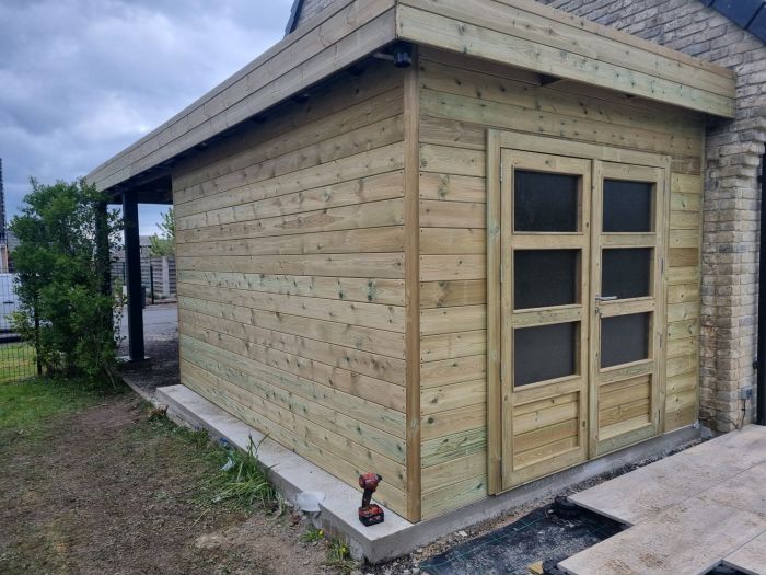 Carport avec appentis 